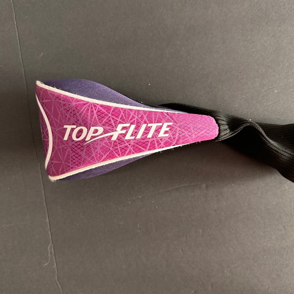 Top Flite Golf Club Headcover‎ 3 Wood Purple Pink Geometric Pattern Knit Sock